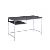 Coaster Furniture 801271 Kravitz Rectangular Writing Desk Weathered Grey and Chrome